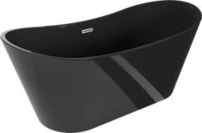 Mexen Montana volně stojící vana 170 x 80 cm, černá, přepad nikl kartáčovaný - 52011708070-97