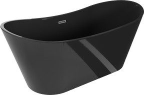 Mexen Montana volně stojící vana 170 x 80 cm, černá, přepad gun gray kartáčovaný - 52011708070-66