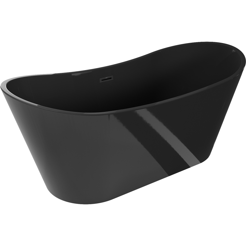 Mexen Montana volně stojící vana 170 x 80 cm, černá, s černým přepadem - 52011708070-70