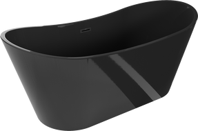 Mexen Montana volně stojící vana 170 x 80 cm, černá, černý přepad - 52011708070-70