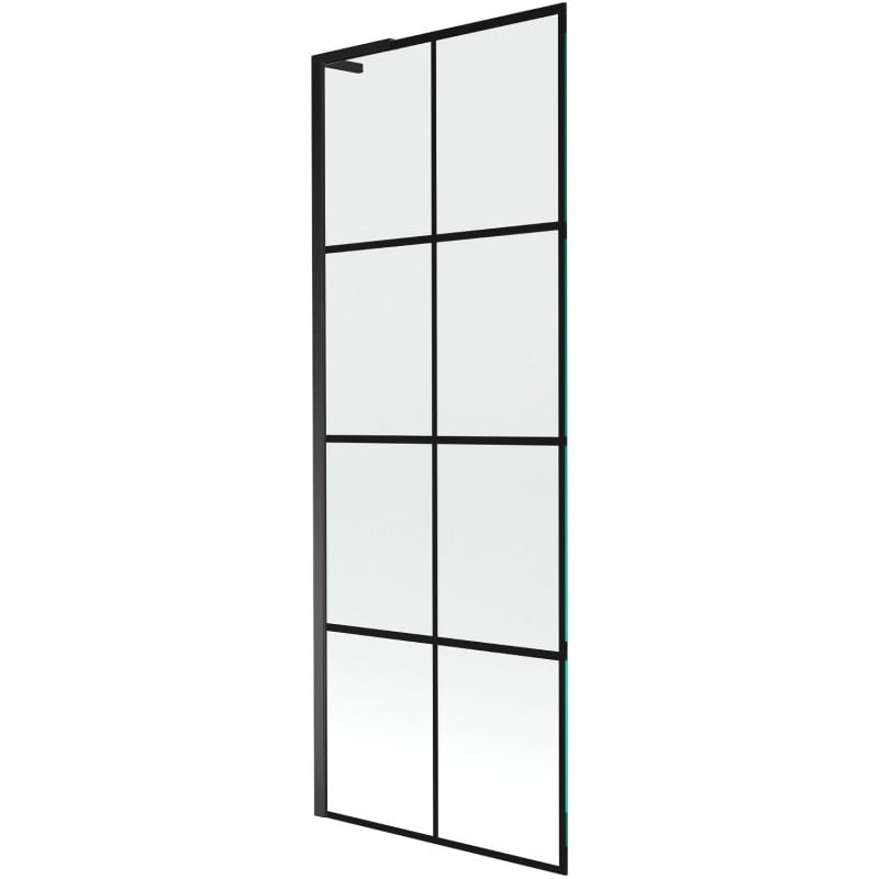 Mexen Next L vana zástěna 1-křídlová 70 x 150 cm, černá mřížka, černý - 895-070-000-03-77-70