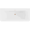 Mexen Volta volně stojící vana přisazená 170 x 75 cm, bílá, přepad kartáčovaný měď - 51131707500-65