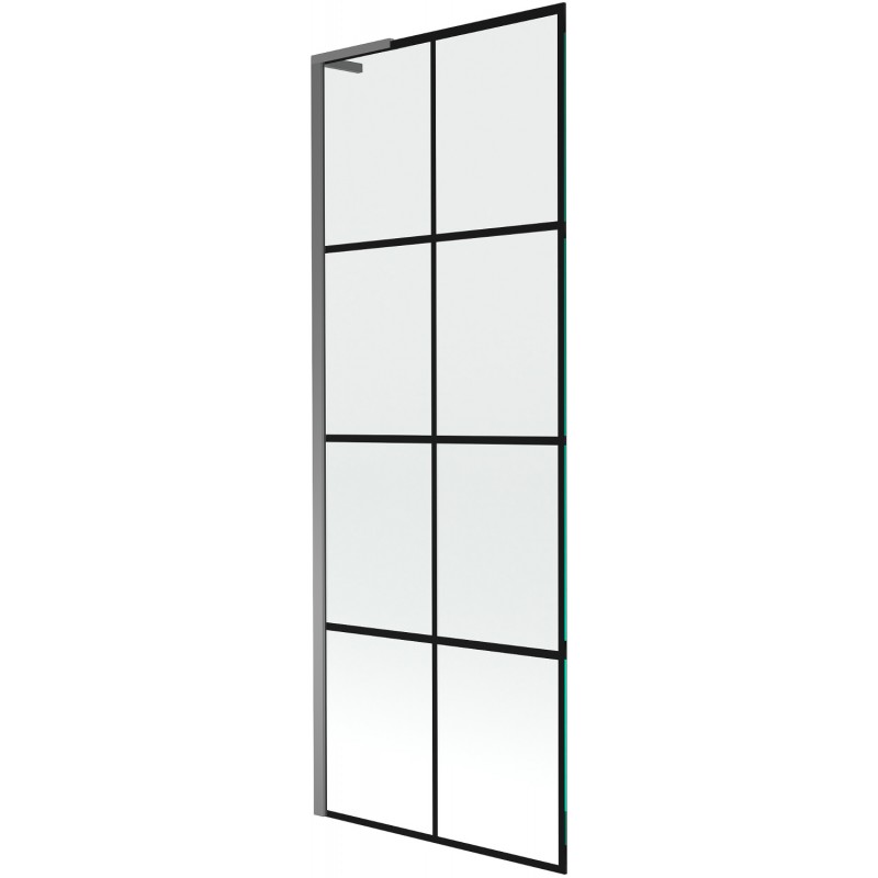 Mexen Next L vanová zástěna, 1-křídlová 70 x 150 cm, černá mřížka, gun metal - 895-070-000-03-77-95