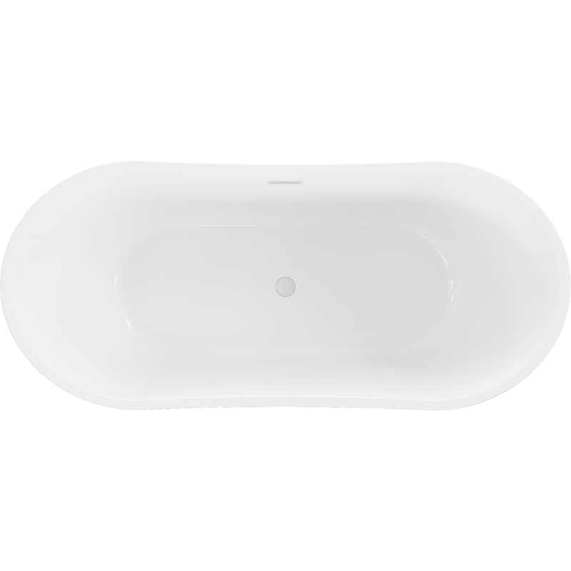 Mexen Montana volně stojící vana 180 x 80 cm, bílá/černá, bílý přepad - 52011808075-20