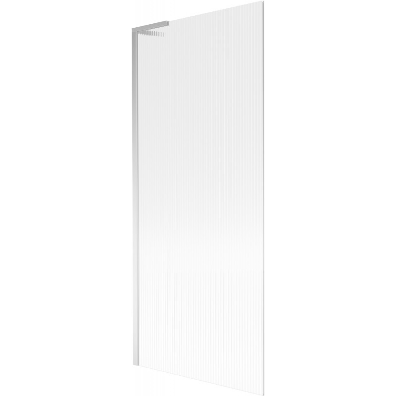 Mexen Next L paravan na vanu, 1-křídlý, 80 x 150 cm, pruhy, chrom - 895-080-000-03-09-01