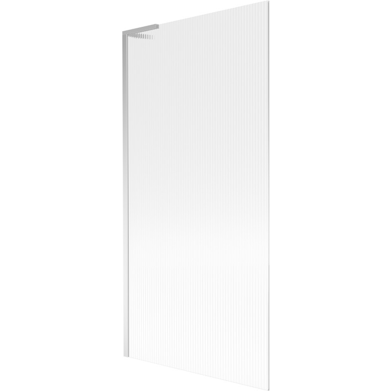 Mexen Next L vanová zástěna 1-křídlová 90 x 150 cm, proužky, chrom - 895-090-000-03-09-01