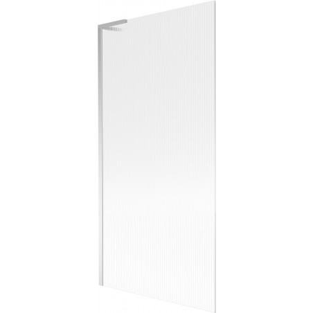 Mexen Next L vanová zástěna 1-křídlová 90 x 150 cm, proužky, chrom - 895-090-000-03-09-01