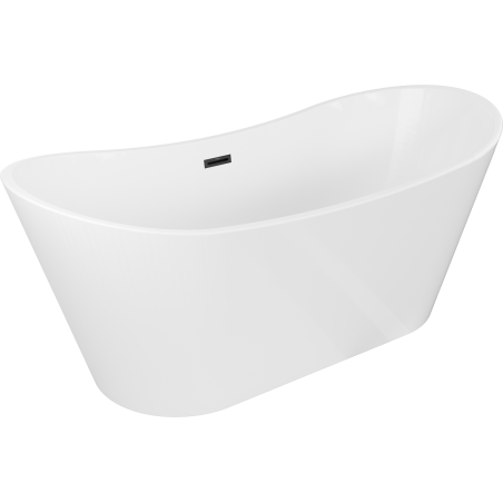 Mexen Montana volně stojící vana 180 x 90 cm, bílá, přepad černý - 52011809000-70
