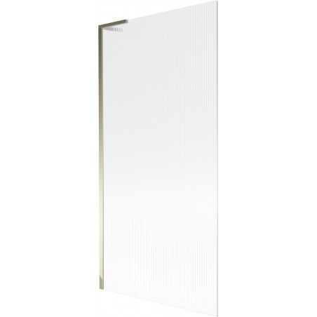 Mexen Next L vanová zástěna 1křídlová 90 x 150 cm, proužky, zlatá - 895-090-000-03-09-50