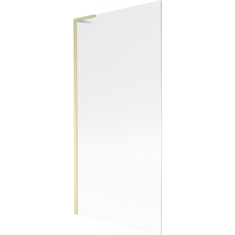 Mexen Next L vanová zástěna 1-křídlová 90 x 150 cm, pruhy, zlatá kartáčovaná - 895-090-000-03-09-55