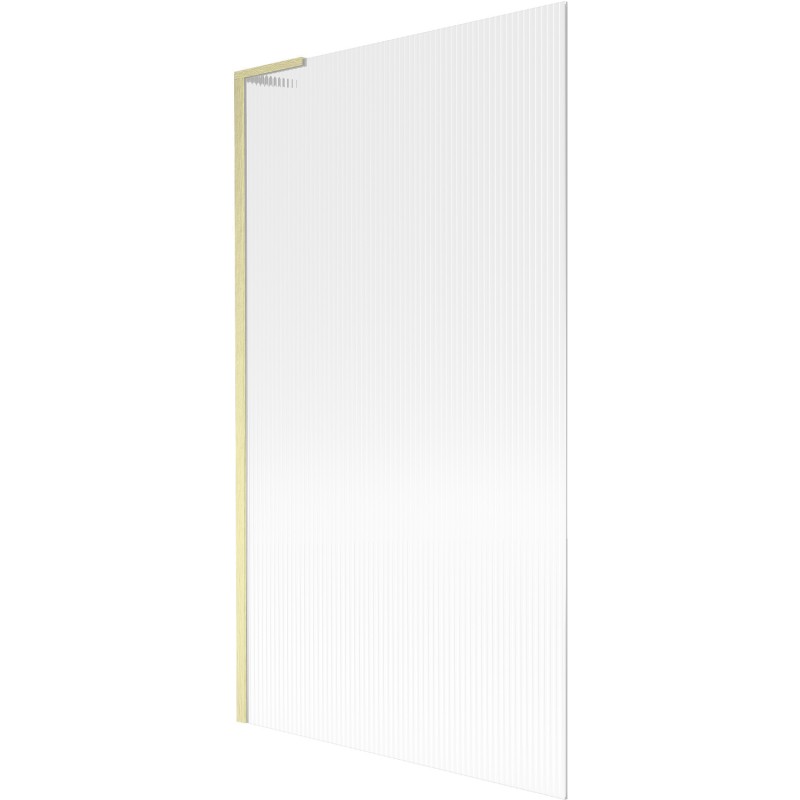 Mexen Next L vanová zástěna 1-křídlová 100 x 150 cm, pruhy, zlatý kartáčovaný - 895-100-000-03-09-55