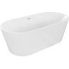 Mexen Luna volně stojící vana 160 x 75 cm, bílá, bílý přepad - 52031607500-20