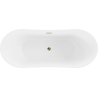 Mexen Celia volně stojící vana 170 x 75 cm, bílá, přepad zlatý - 52331707500-50