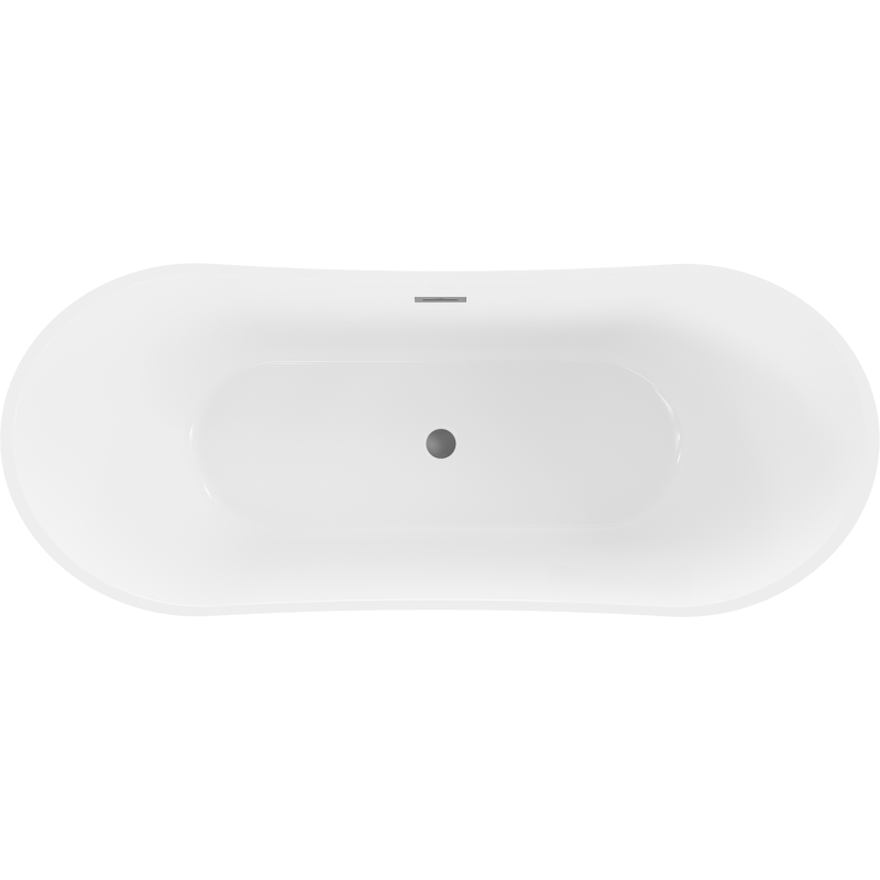 Mexen Celia volně stojící vana 170 x 75 cm, bílá, přepad gun metal - 52331707500-95
