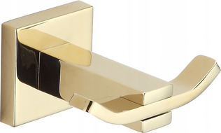 Mexen Vane dvojitý háček na ručník, zlatý - 7020935-50