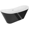 Mexen Celia samostatně stojící vana 170 x 75 cm, bílá/černá, přepad chrom - 52331707575-01