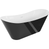 Mexen Celia volně stojící vana 170 x 75 cm, bílá/černá, bílý přepad - 52331707575-20