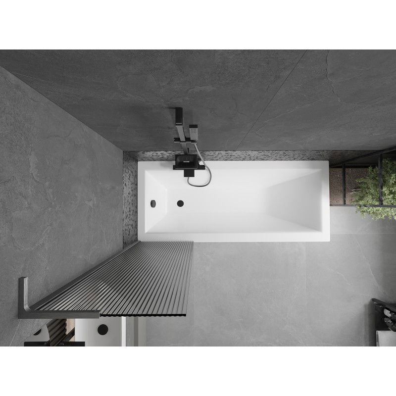 Mexen Next L vanová zástěna 1křídlá 50 x 150 cm, proužky, gun gray kartáčovaná - 895-050-000-03-09-66