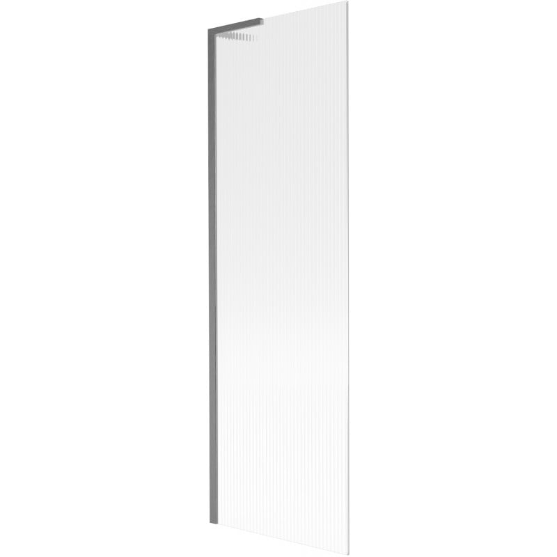 Mexen Next L pevný vanový zástěna 1-dílná 60 x 150 cm, proužky, kartáčovaná gun gray - 895-060-000-03-09-66