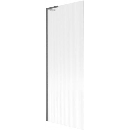 Mexen Next L vanová zástěna jednokřídlá 70 x 150 cm, pruhovaná, kartáčovaná v barvě gun gray - 895-070-000-03-09-66