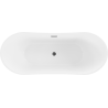 Mexen Celia volně stojící vana 170 x 75 cm, bílá/černá, černý přepad - 52331707575-70
