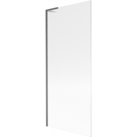 Mexen Next L vanová zástěna 1-dílná 80 x 150 cm, proužky, gun gray kartáčovaná - 895-080-000-03-09-66