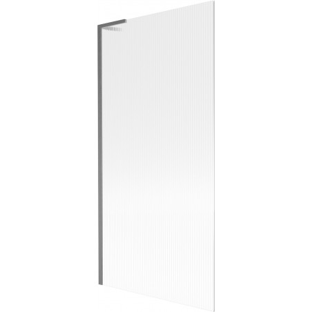 Mexen Next L vanová zástěna 1-křídlová 90 x 150 cm, pruhy, gun gray kartáčovaná - 895-090-000-03-09-66