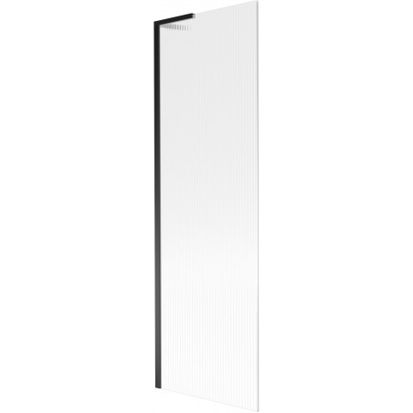 Mexen Next L vanová zástěna 1-křídlová 60 x 150 cm, proužky, černá - 895-060-000-03-09-70