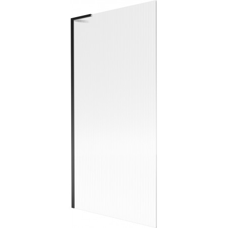 Mexen Next L vanová zástěna 1-křídlová 90 x 150 cm, pruhy, černá - 895-090-000-03-09-70
