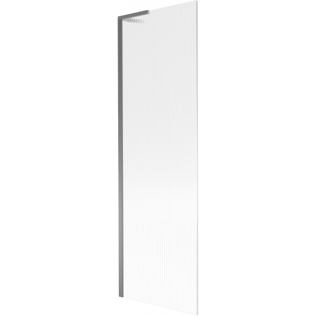 Mexen Next L vanová zástěna 1-křídlová 60 x 150 cm, proužkovaná, gun metal - 895-060-000-03-09-95