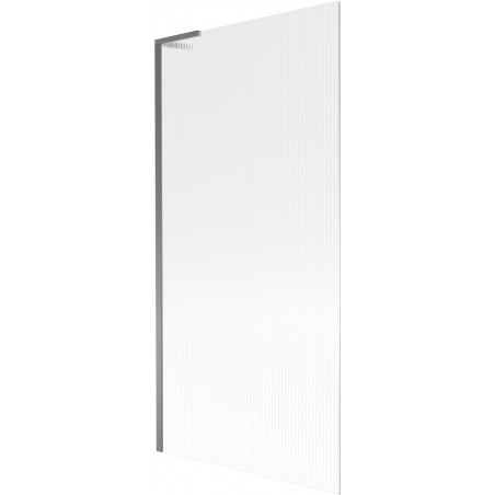 Mexen Next L vanová zástěna 1-křídlová 90 x 150 cm, proužky, gun metal - 895-090-000-03-09-95