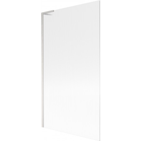 Mexen Next L vana paraván 1-křídlový 100 x 150 cm, proužky, kartáčovaný nikl - 895-100-000-03-09-97