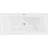 Mexen Nita volně stojící vana 170 x 80 cm, bílá, přepad zlatý kartáčovaný - 52091708000-55