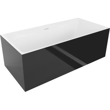 Mexen Nita volně stojící vana 170 x 80 cm, bílá/černá, přepad bílý - 52091708075-20
