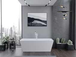 Mexen Lita volně stojící vana 170 x 75 cm, bílá, bílý přepad - 52121707500-20