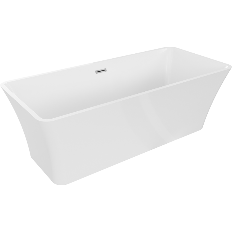 Mexen Tonia volně stojící vana 170 x 75 cm, bílá, přepad chrom - 52171707500-01