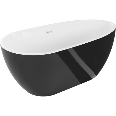 Mexen Eos volně stojící vana 170 x 75 cm, bílá/černá, přepad bílý - 52471707575-20