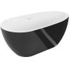Mexen Eos volně stojící vana 170 x 75 cm, bílá/černá, přepad bílý - 52471707575-20