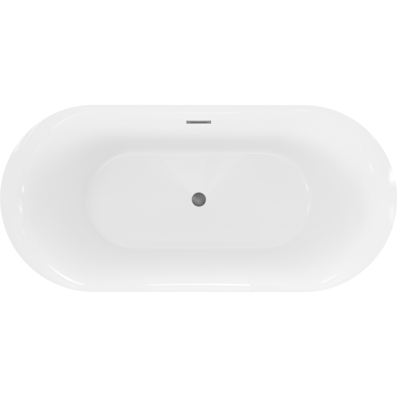 Mexen Roxy volně stojící vana 170 x 80 cm, bílá/černá, přepad gun metal - 51201708075-95