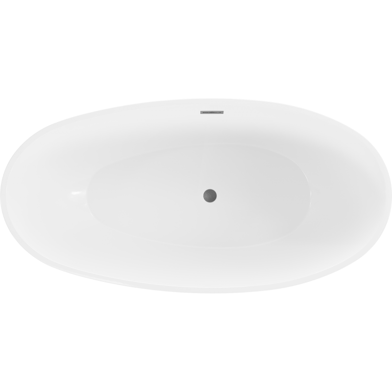 Mexen Bilbao volně stojící vana 180 x 90 cm, bílá, přepad gun gray kartáčovaný - 51311809000-66