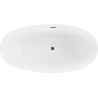 Mexen Bilbao volně stojící vana 180 x 90 cm, bílá, černý přepad - 51311809000-70