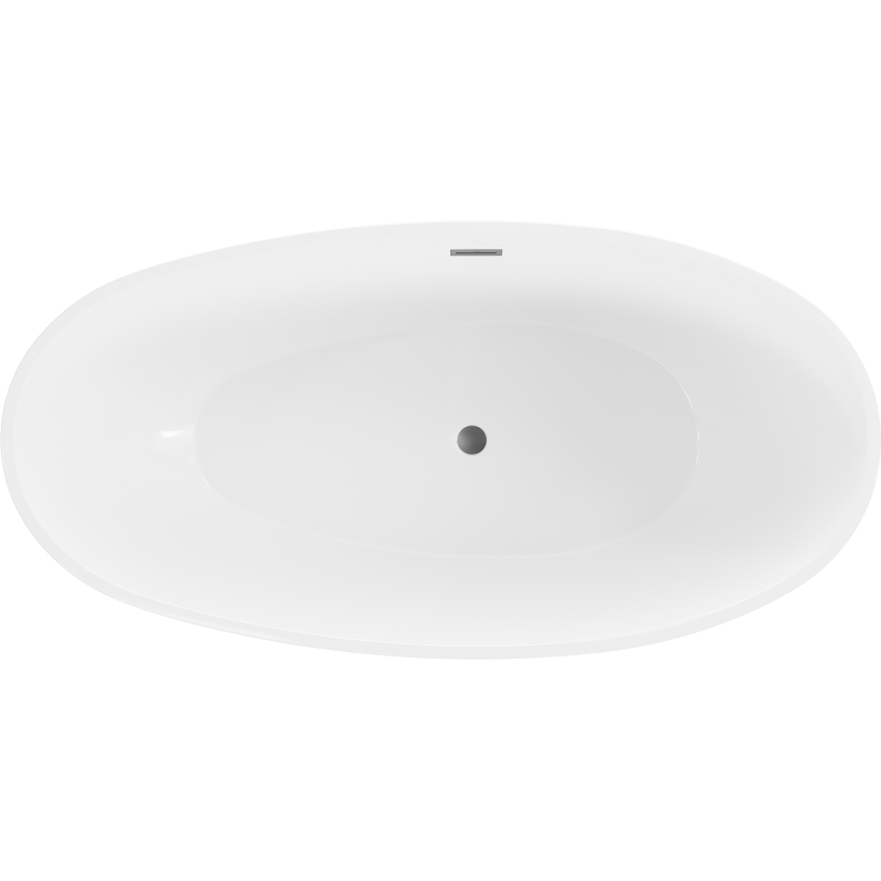 Mexen Bilbao volně stojící vana 180 x 90 cm, bílá, s přepadem gun metal - 51311809000-95