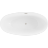 Mexen Bilbao volně stojící vana 180 x 90 cm, bílá, přepad kartáčovaný nikl - 51311809000-97