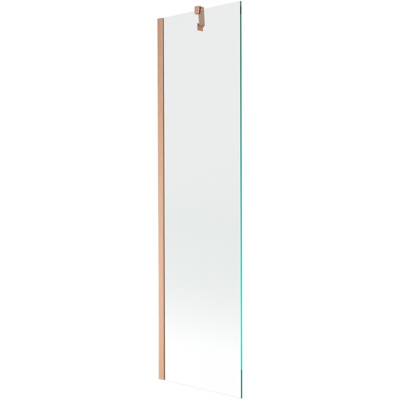 Mexen Next vanová zástěna 1-křídlová 50 x 150 cm, transparentní, kartáčovaná měď - 895-050-000-00-00-65