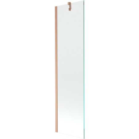 Mexen Next vanová zástěna 1-křídlová 50 x 150 cm, transparentní, kartáčovaná měď - 895-050-000-00-00-65