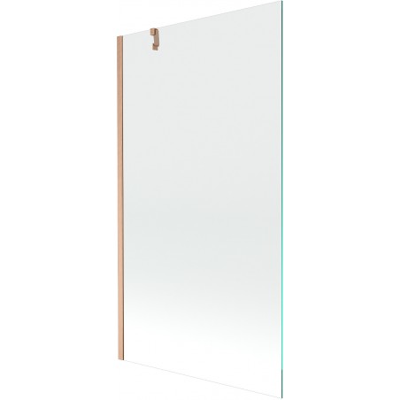 Mexen Next vanová zástěna 1-křídlová 100 x 150 cm, transparentní, kartáčovaná měď - 895-100-000-00-00-65