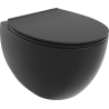 Mexen Egg WC mísa Rimless s pomalu klesající deskou slim, duroplast, černá mat - 30245070