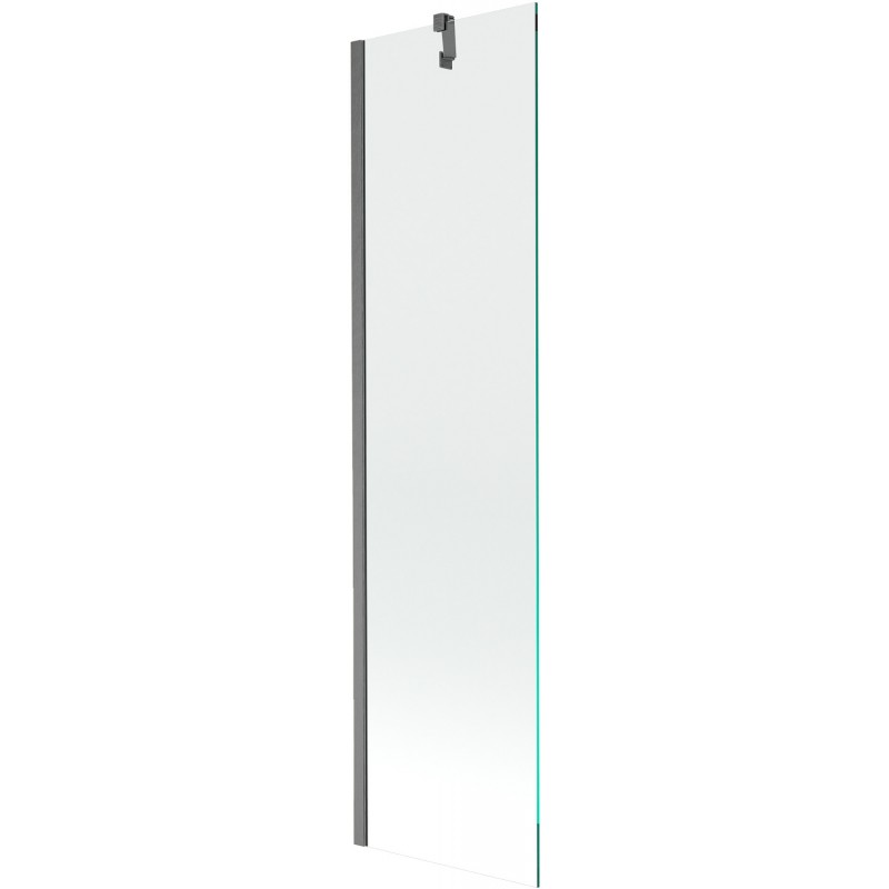 Mexen Next vanová zástěna 1-křídlová 50 x 150 cm, transparentní, kartáčovaná gun gray - 895-050-000-00-00-66