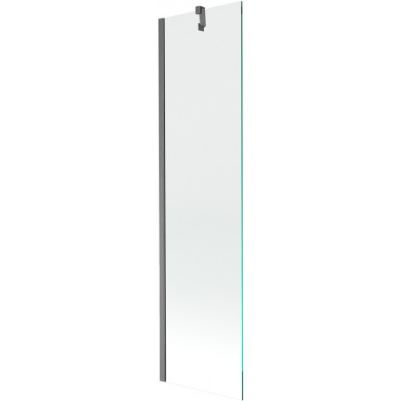 Mexen Next vanová zástěna 1-křídlová 50 x 150 cm, transparentní, kartáčovaná gun gray - 895-050-000-00-00-66