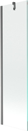 Mexen Next vanová zástěna 1-křídlová 50 x 150 cm, transparentní, kartáčovaná gun gray - 895-050-000-00-00-66